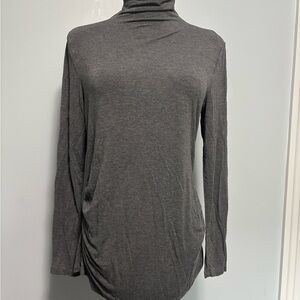 GAP Maternity Charcoal Long Sleeve Turtleneck Top